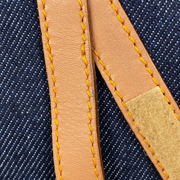 Christian Dior Saddle Bag Handbag Shoulder Denim Blue Beige - Picture 8 of 12